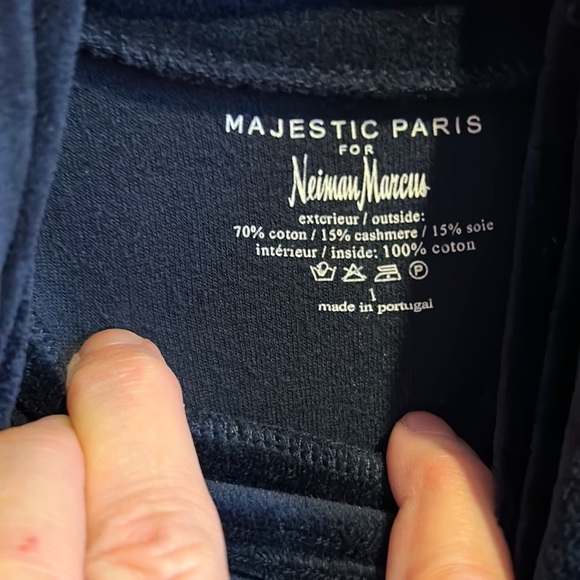 Sleeveless navy Majestic turtleneck - Picture 2 of 6